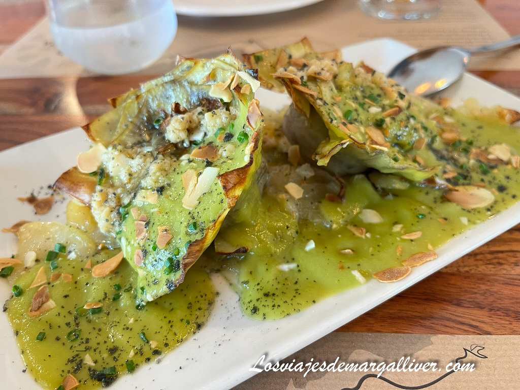 alcachofas braseadas del restaurante Malabata en Conil alcachofas braseadas del restaurante Malabata en Conil - Los viajes de Margalliver