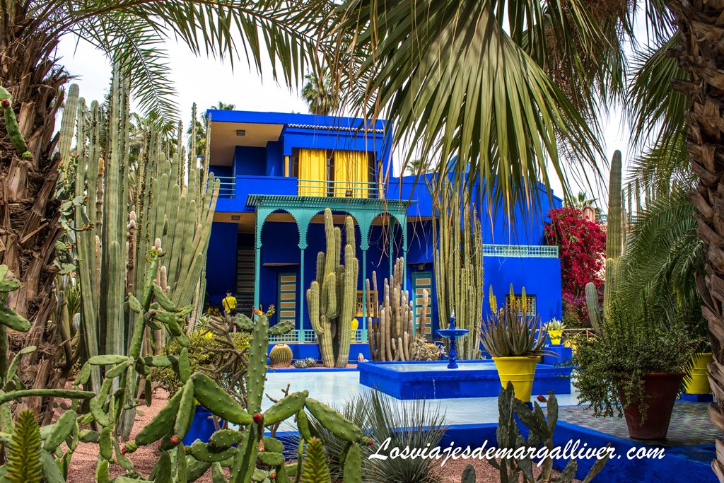 Espectacular casa azul en el jardín Majorelle en Marrakech Espectacular casa azul en el jardín Majorelle en Marrakech - Los viajes de Margalliver