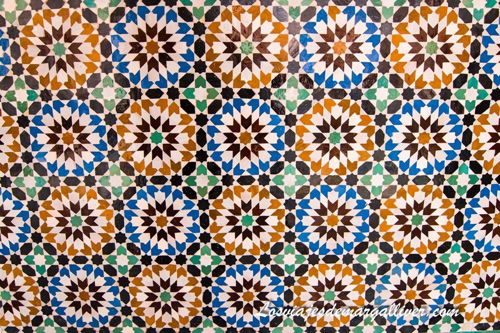 Detalle de los azulejos típicos marroquíes Detalle de los azulejos típicos marroquíes - Los viajes de Margalliver