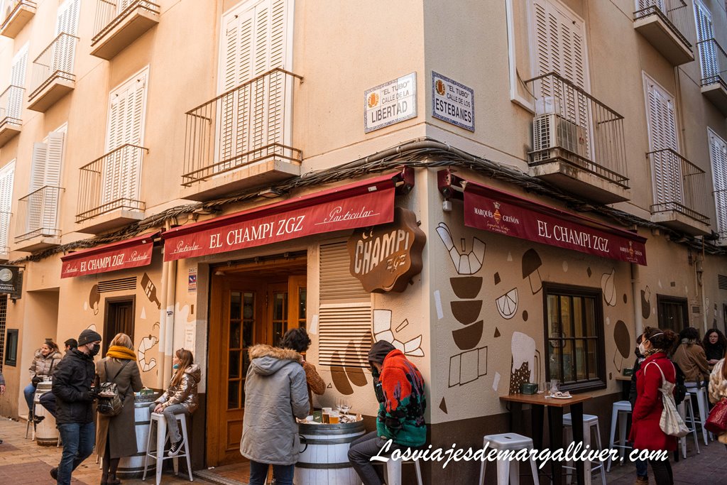 El champi en la zona gastronómica de El Tubo en Zaragoza El champi en la zona gastronómica de El Tubo en Zaragoza - Los viajes de Margalliver