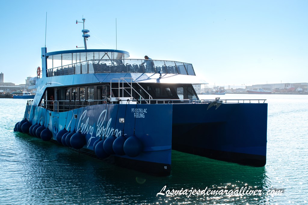 Ferry que hace el trayecto de Peniche a las Islas Berlengas en Portugal Ferry que hace el trayecto de Peniche a las Islas Berlengas en Portugal - Los viajes de Margalliver