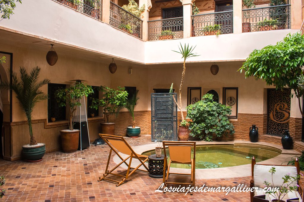 Interior del riad Les Sources Berber donde hicimos la sesión de spa en Marrakech Interior del riad Les Sources Berber donde hicimos la sesión de spa en Marrakech - Los viajes de Margalliver