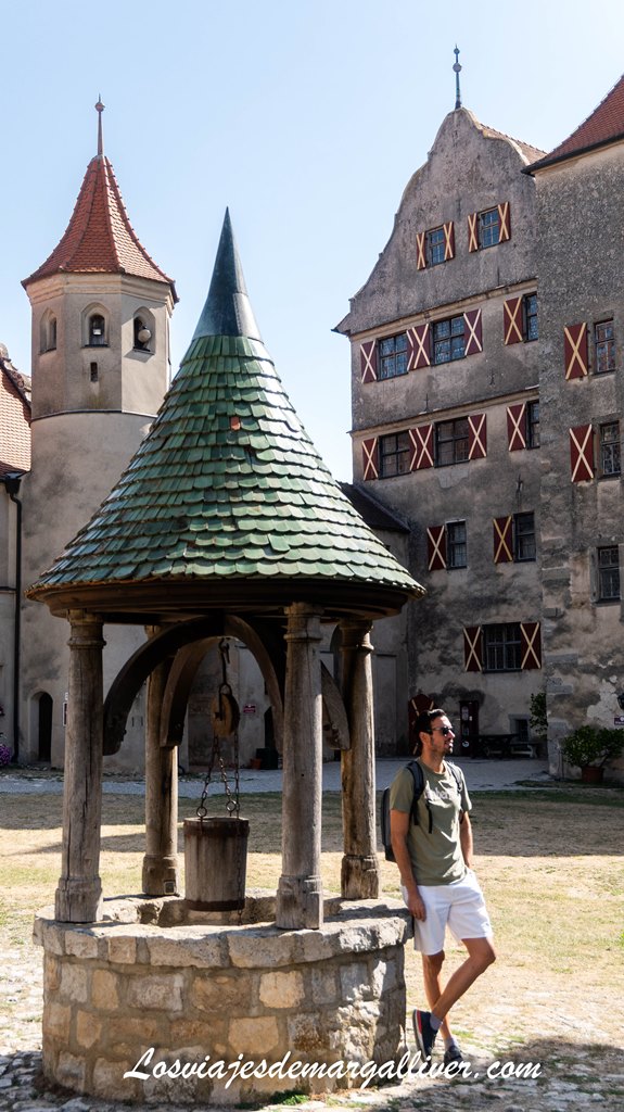Kike en el interior del Castillo de Harburg en la Ruta Romantica de Alemania Kike en el interior del Castillo de Harburg en la Ruta Romantica de Alemania - Los viajes de Margalliver