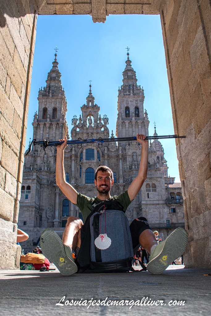 Kike feliz de haber completado su primer Camino de Santiago Kike feliz de haber completado su primer Camino de Santiago - Los viajes de Margalliver
