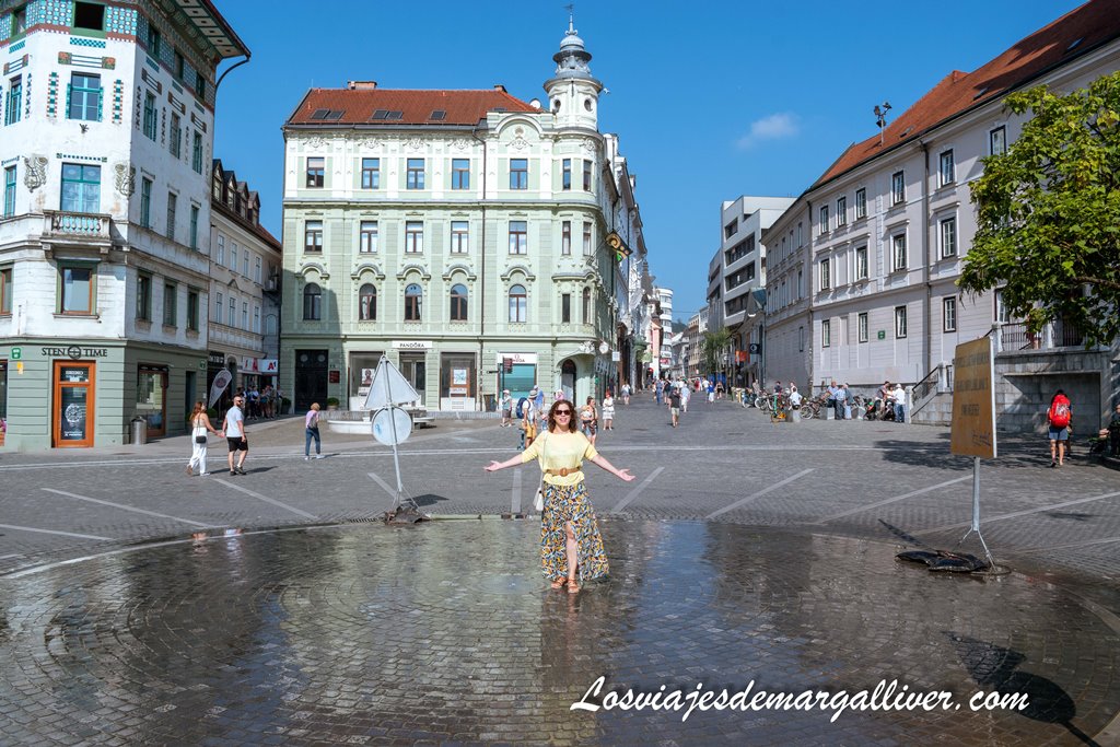 Margalliver en la Plaza Prešeren en Ljubljana Margalliver en la Plaza Prešeren en Ljubljana - Los viajes de Margalliver