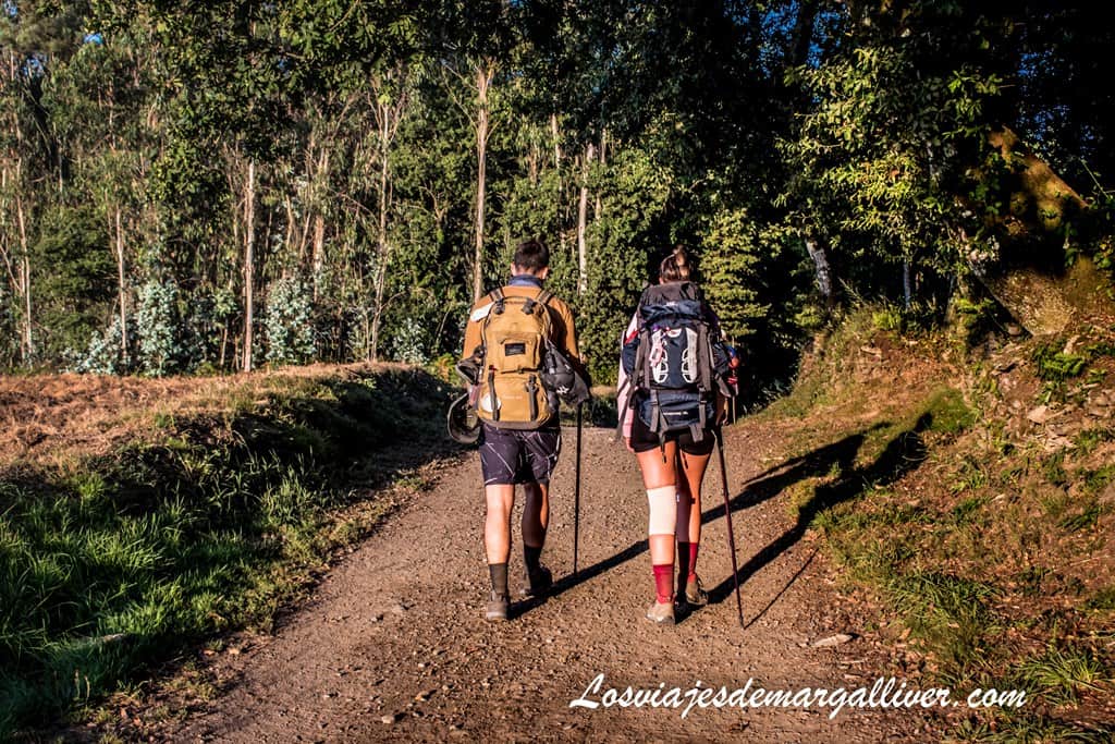 Personas caminando en una de las etapas del Camino de Santiago Personas caminando en una de las etapas del Camino de Santiago - Los viajes de Margalliver