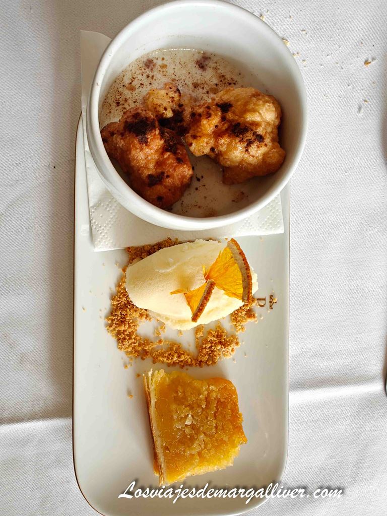postres típicos extremeños como la técula-mécula en el restaurante La Alacena del Foro , en el parador de Mérida postres típicos extremeños como la técula-mécula en el restaurante La Alacena del Foro , en el parador de Mérida - Los viajes de Margalliver